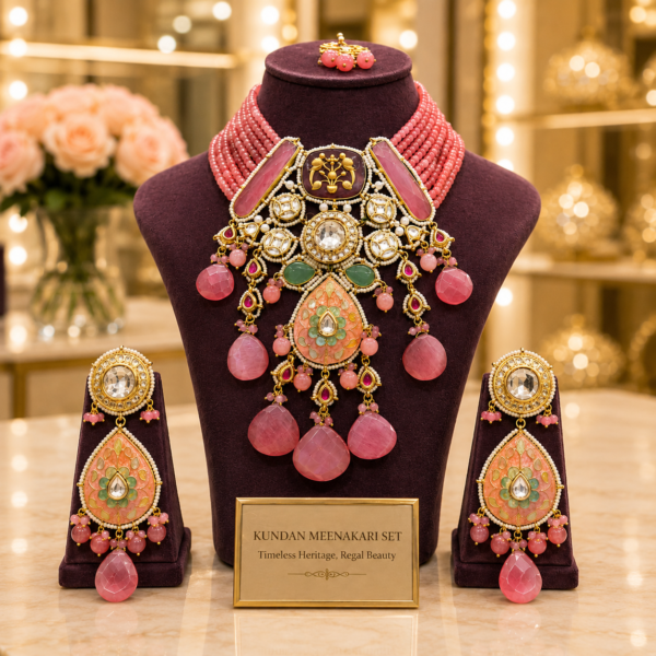 Designer Meenakari Necklace Set