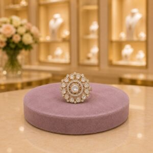KUNDAN ADJUSTABLE FINGER RING