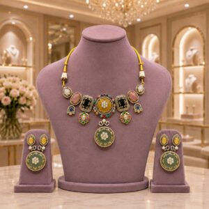 STATEMENT MULTICOLOR NECKLACE SET