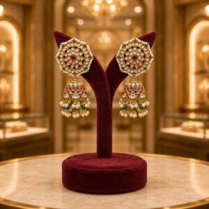 Designer Kundan Indian Jhumki Earrings Manufacturer India